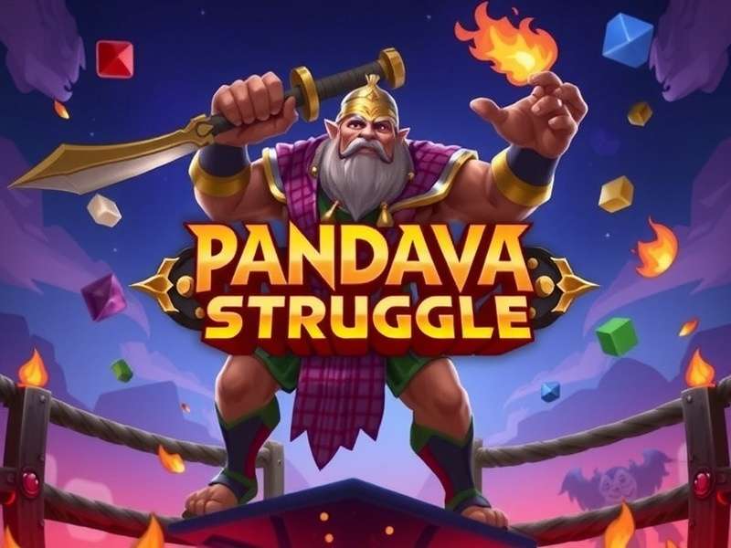Pandava Power Struggle Epic Battle Scene Pandava Power Struggle Game Banner